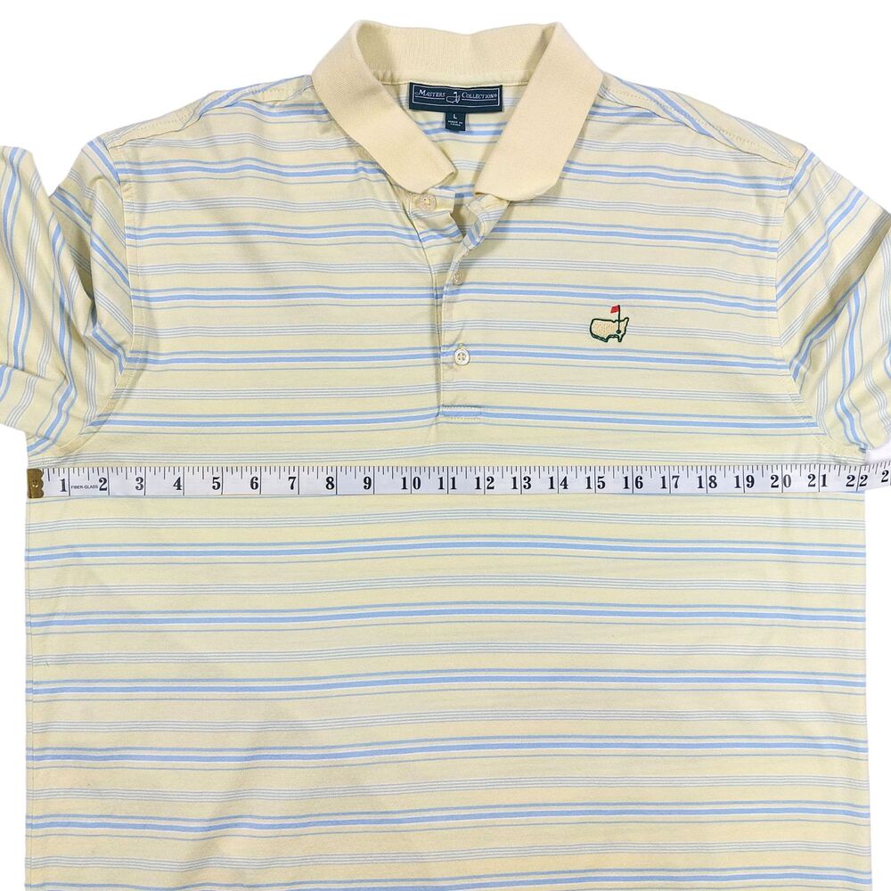 Masters Collection Golf Polo Mens L Striped Short Sleeve Performance Pima Cotton - Picture 4 of 12